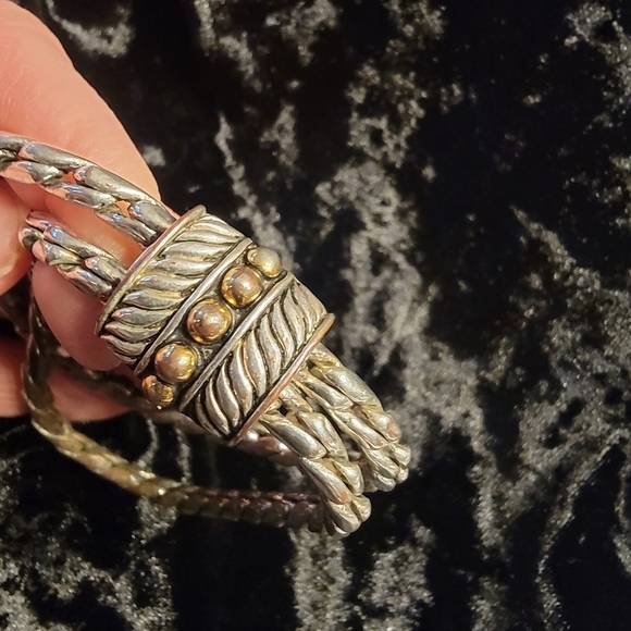 Avon Vintage Double Chain Multi Metal Braclet - Picture 12 of 13